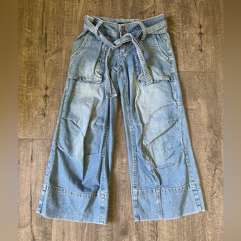 Y2K Dollhouse Baggy Cargo Capri Jeans, Size 1
